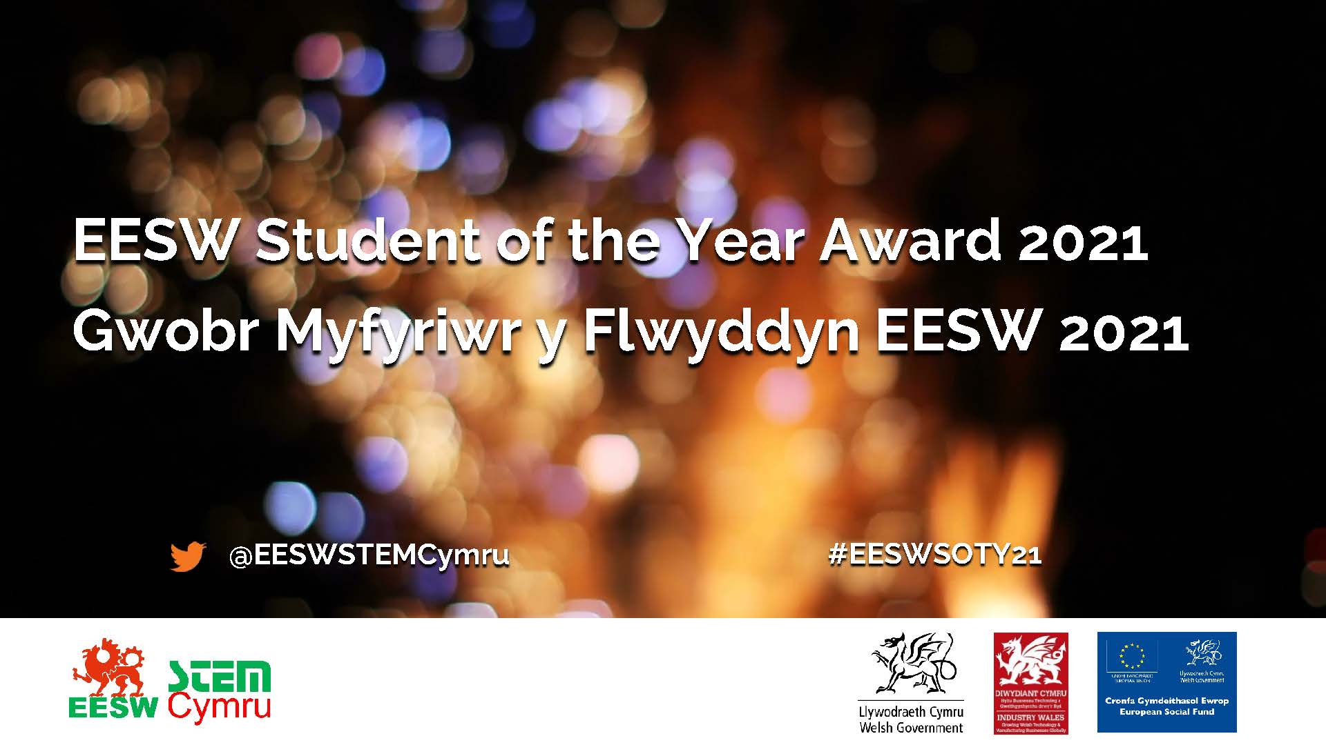 Gwobr Myfyriwr y Flwyddyn EESW 2021